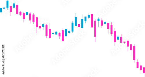 Candlestick chart thumbnail with parallel downward-sloping lines containing price action, depicting a descending channel with bearish pressure.