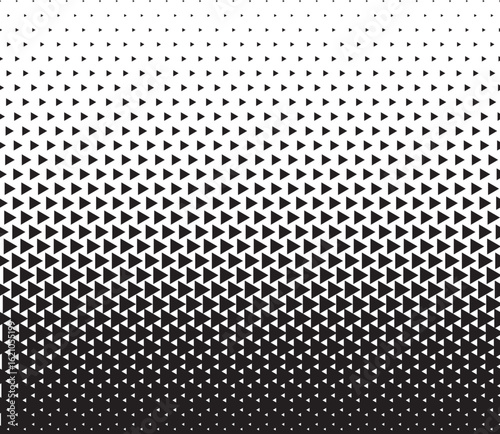 black and white abstract halftone background with triangles