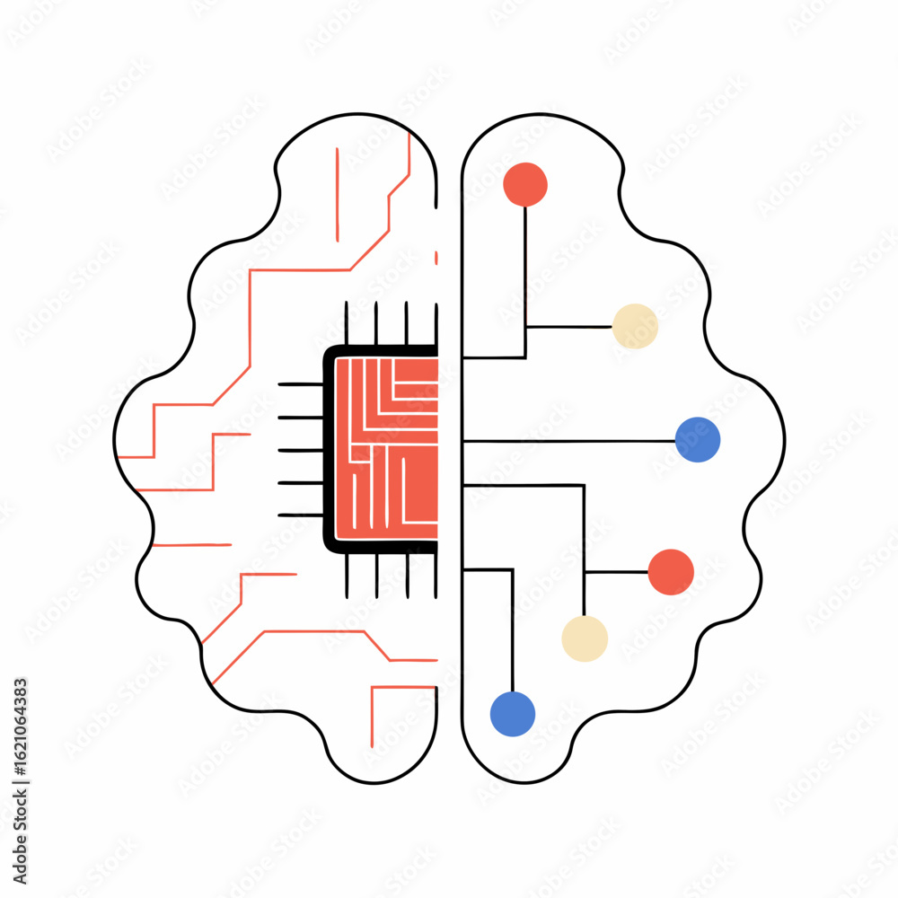 Fototapeta premium Abstract Closeup Microchip Circuit Vector Background