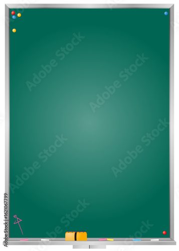 黒板フレームベクター素材｜自由記載用A4比率・縦長(Chalkboard Frame Vector Template – A4 Ratio, Vertical Layout for Free Writing)