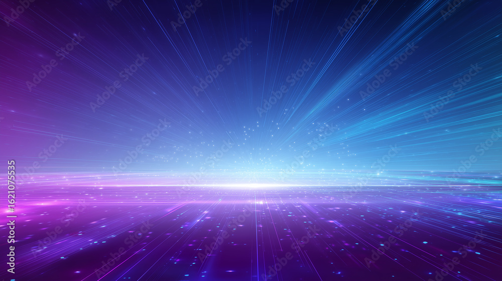 Obraz premium Abstract Futuristic Background with Glowing Lines