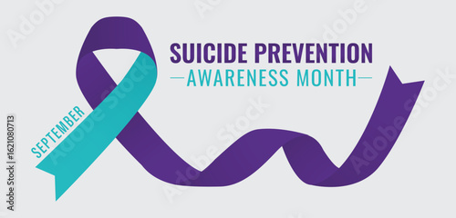 National suicide prevention month design background observed each year during September banner, Holiday, poster, card and background design. 