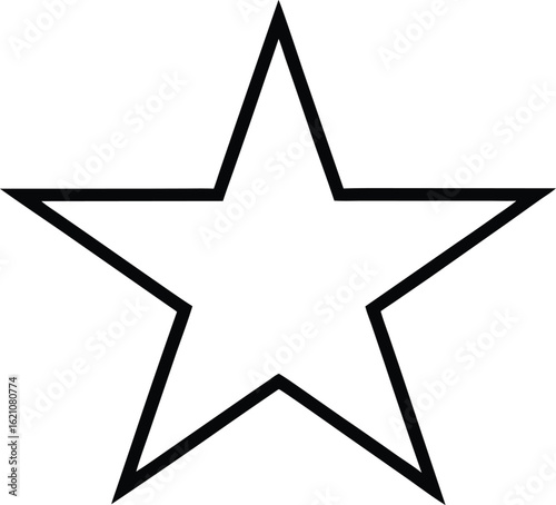 star icon outline vector illustration on transparent background