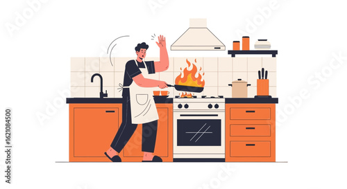 Man Accidentally Sets Food Ablaze While Attempting To Cook Meal At Home