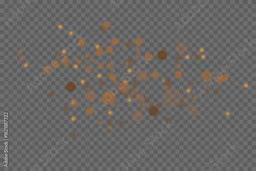 Warm Orange and Brown Bokeh Glow on Dark Background