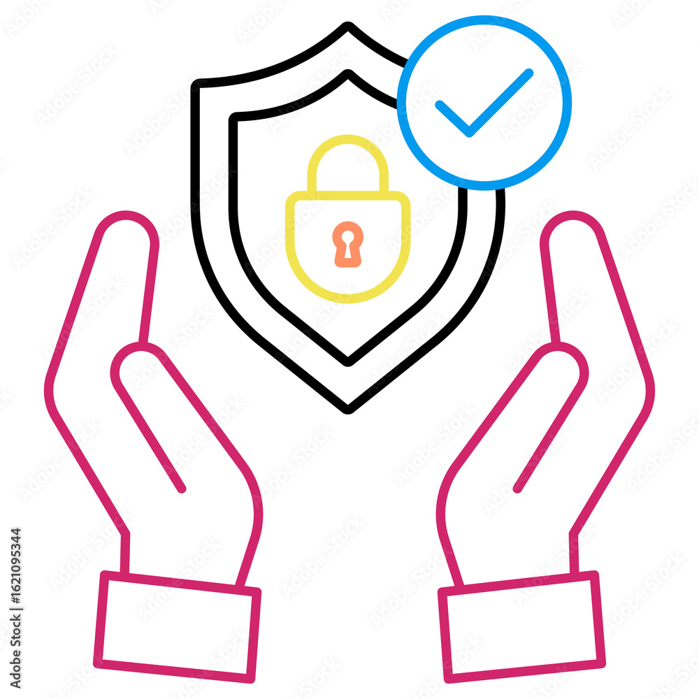 Obraz premium Privacy Trust Icon, Building Digital Trust Through Privacy, Safeguarding Privacy, Earning Trust