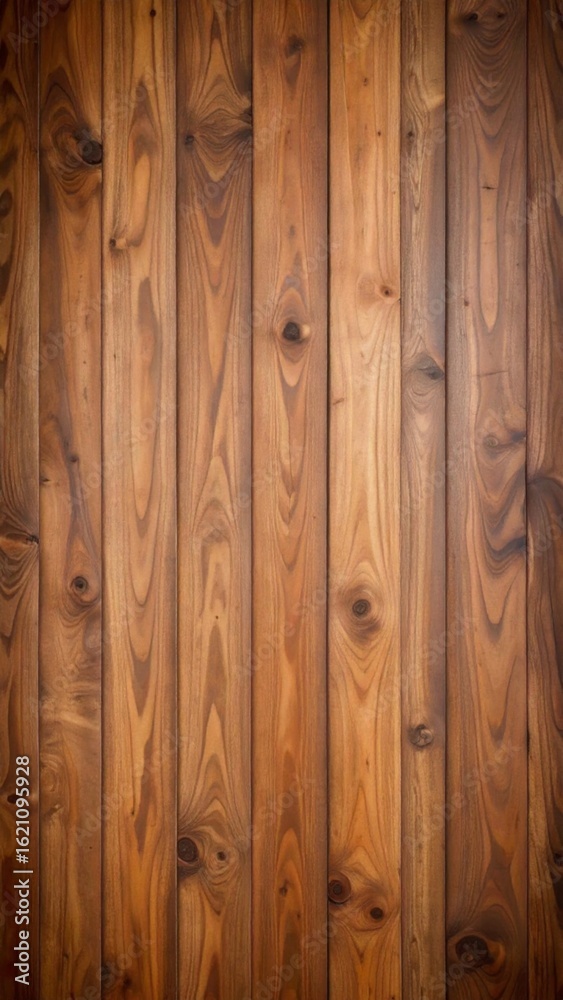 Fototapeta premium Detailed Vertical Brown Wooden Planks Texture with Rustic and Grain Pattern
