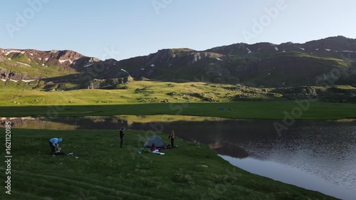 4K Drone Footage of Pyrenees Mountains at Sunset