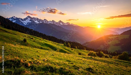 Mountain sunset vista