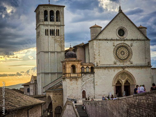 Incredible view on Assisi city. City of peace
