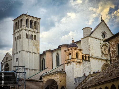 Incredible view on Assisi city. City of peace