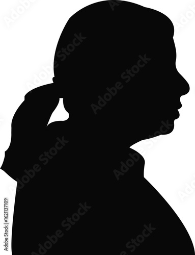 a woman head silhouette vector