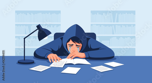 Feeling Overwhelmed Emotional Strain While Studying Academic Pressure Student Fatigue