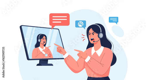 Frustrated Customer Service Agent Yelling During Unresolved Video Call
