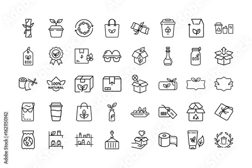 Eco Packaging Icons for Green Design