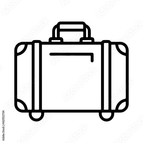 Travel suitcase icon symbolizing luggage and journey essentials