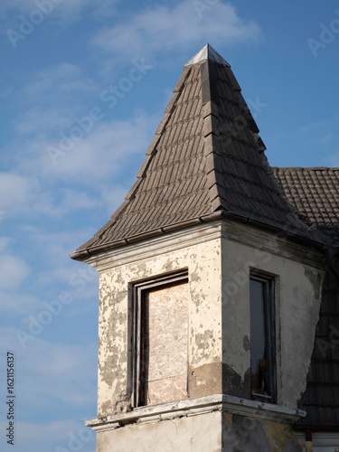 Abandoned house along the coast in Denmark