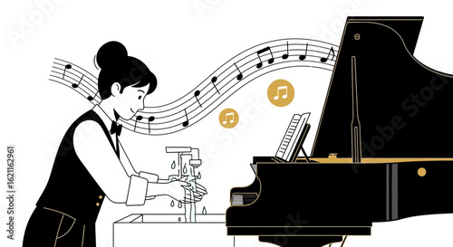 Clean Hands Are Key To Musical Expression And Artistic Integrity Illustration