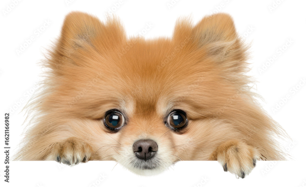 Obraz premium PNG Pomeranian pomeranian mammal animal.