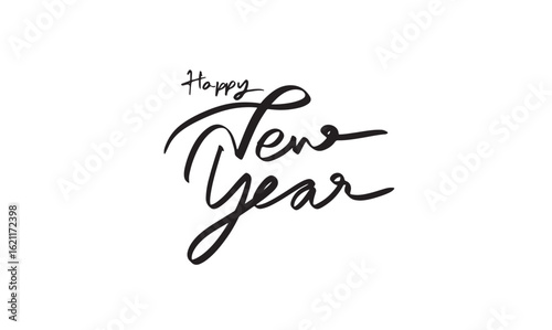 happy new year text font calligraphy hand written lettering  script black color object happy new year 2026 2027 2028 time countdown happy new year winter season merry christmas xmas party event xmas
