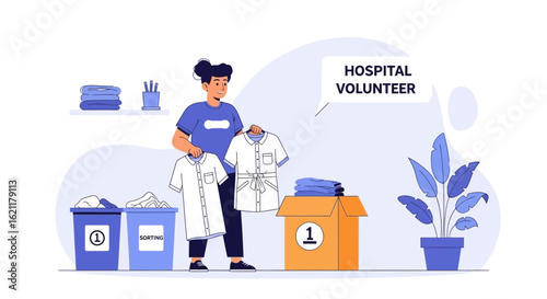 Charitable Giving For Hospitals And Medical Centers Via Volunteers Doing Donation