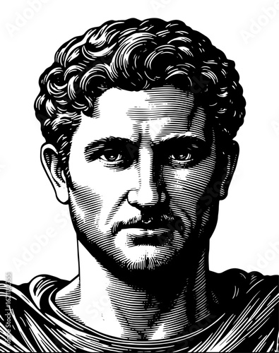 Roman man with a serious expression