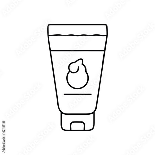 Diaper rash cream tube icon in minimalistic style