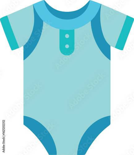 Cute blue baby onesie with snap closure