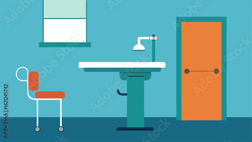 Adaptive Exam Room An exam room with an adjustableheight examination table surrounded by devices like grab bars and an accessible sink.