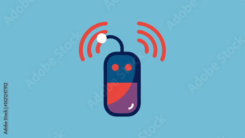 Assistive Listening Device An image of a small assistive listening device shaped like a remote with sound waves emanating from it symbolizing enhanced audio support.