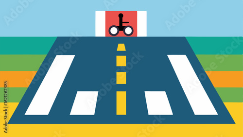 Accessible Crosswalks An illustration of a crosswalk that includes tactile paving indicators bright signage and curb s facilitating safe crossings for individuals with visual