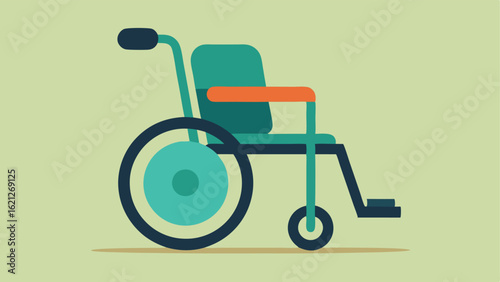 Buddy Seat A depiction of a portable buddy seat attachment that can be secured to a wheelchair for hikers to comfortably take breaks on the trail with friends.