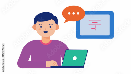 Community Center A volunteer speaking into a tablet to help translate for someone who has trouble typing. The text appears in realtime on the tablet screen.