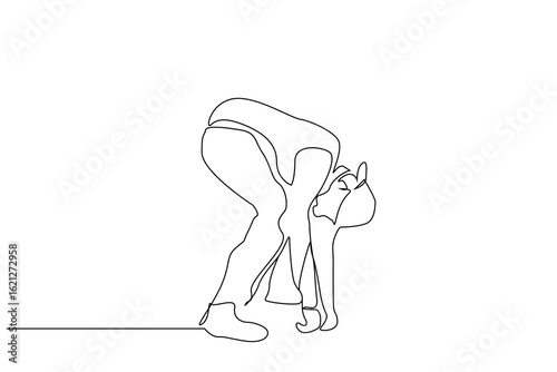 drug addict usa standing sleeping unhealthy dangerous substances one line art vector