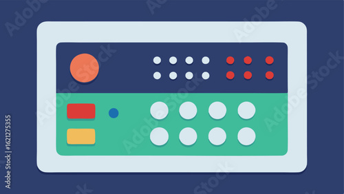 Accessible Lighting Controls An illustration of a lighting control panel equipped with braille labels and large scalable buttons that can be operated by users with limited