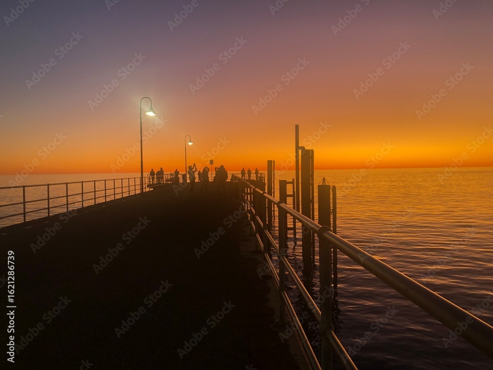 Fototapeta premium sunset on the pier