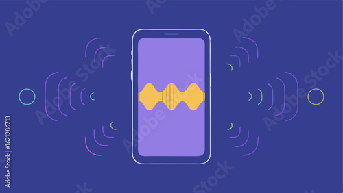 Custom Vibration Patterns A smartphone screen displaying different vibration patterns represented by wavy lines. Users can tap to select a particular pattern suggesting tactile