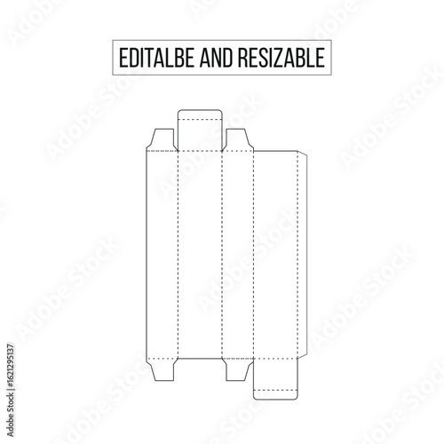Toothpaste die line, custom die cut, die, die cut, cardboard box die line, box die-line, die-line, box die line, die line template
