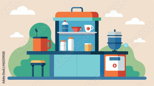 A small refreshment station offers tea coffee and water for patients and visitors.