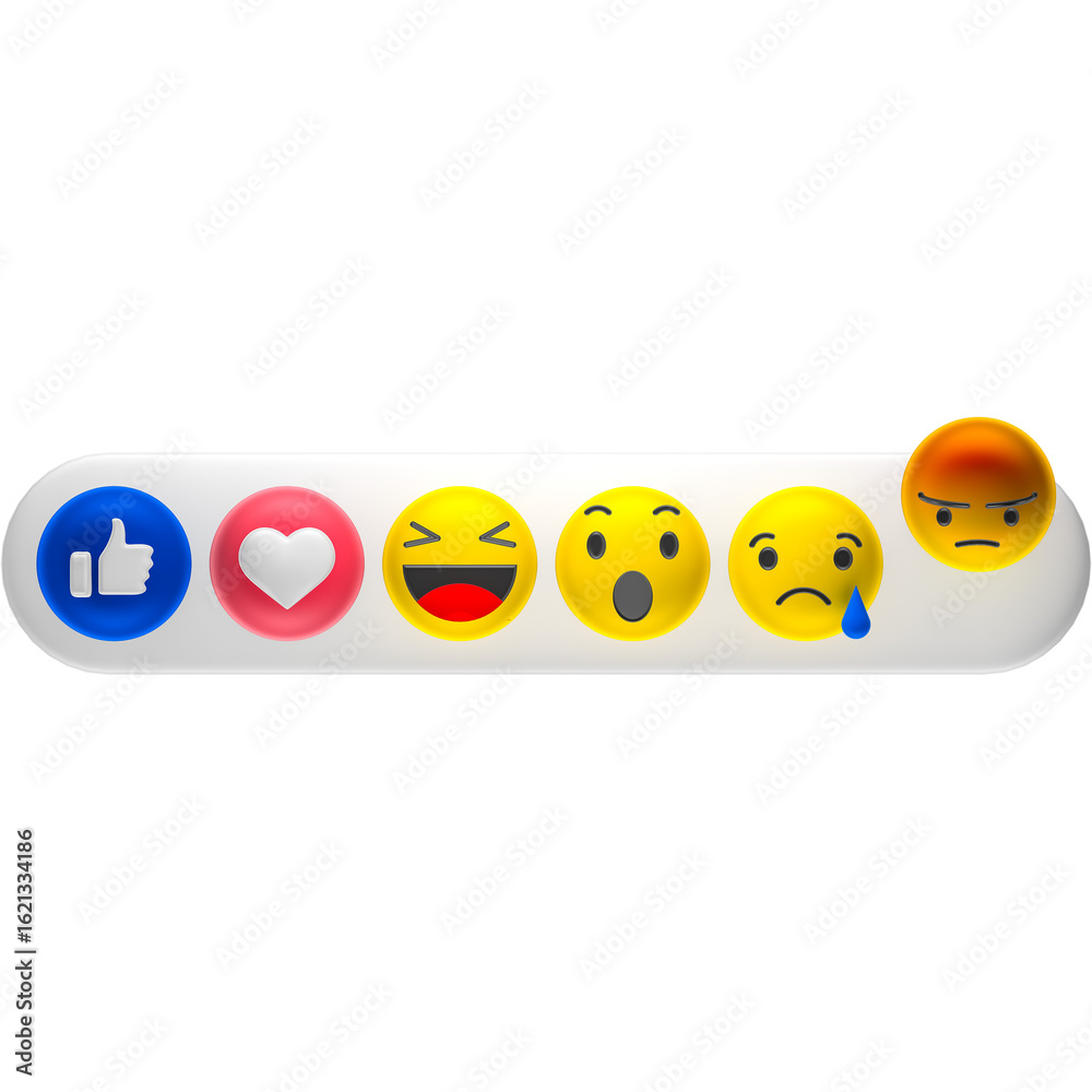 Obraz premium reaction button menu