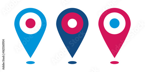 Geo tag vector icon. Geotag marker, place position symbol, gps pointer sign