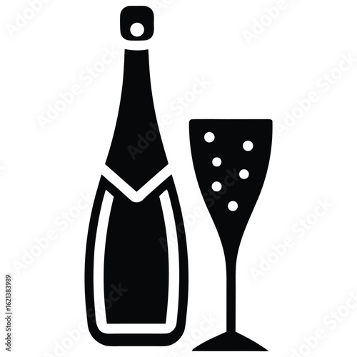 champagne vector icon