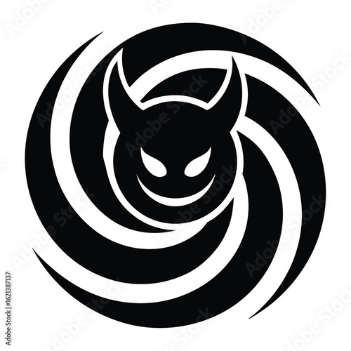 demon swirl vector icon