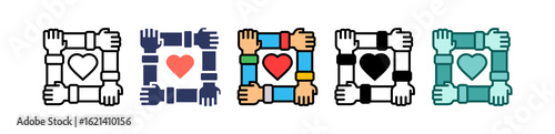 Volunteers multiple icon