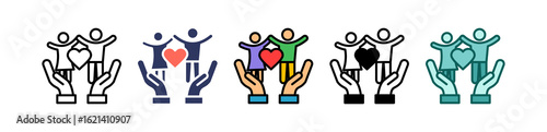 Social Service multiple icon