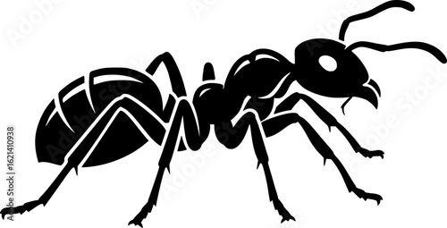 ant silhouette vector for educational visuals, pest control branding, web graphics, and creative design
