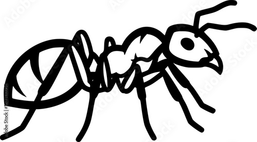 ant silhouette vector for educational visuals, pest control branding, web graphics, and creative design
