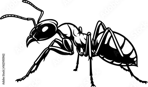 ant silhouette vector for educational visuals, pest control branding, web graphics, and creative design
