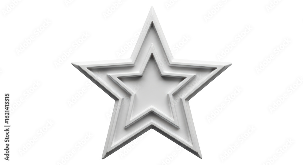 Obraz premium Isolated White Star Shape