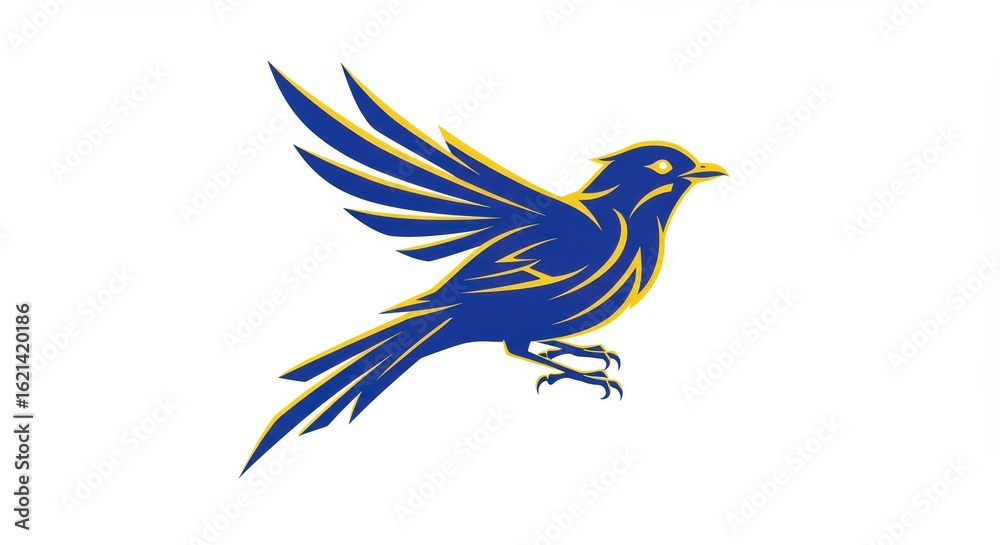Fototapeta premium Flying bird graphic design illustration